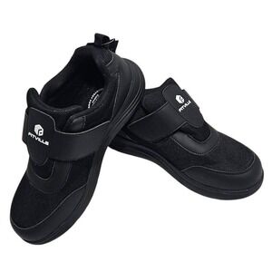 Fitville Womens Black Mesh‎ Hook and Loop Wide Width Comfort Shoes Size 10W